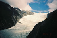 Franz Josef Glacier(氷河)の全景